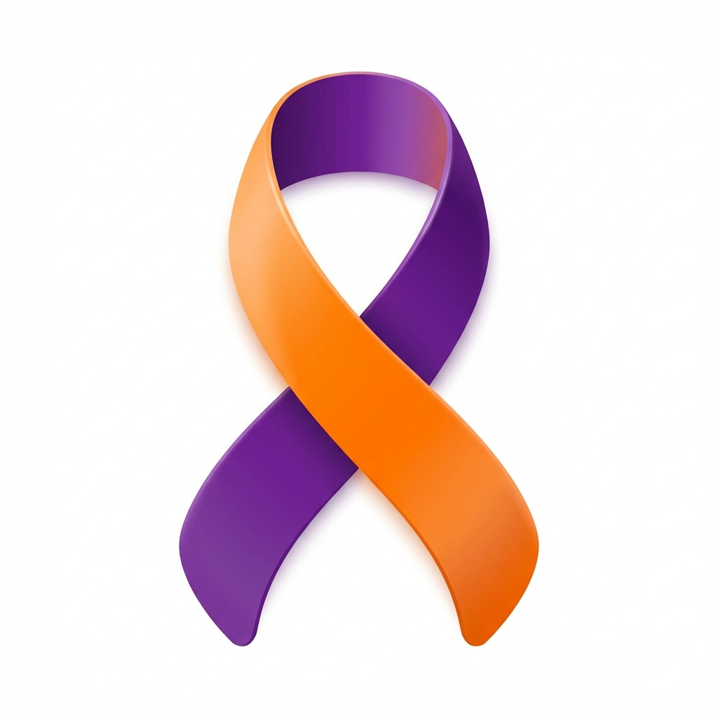 Símbolo Fevereiro Roxo e Laranja