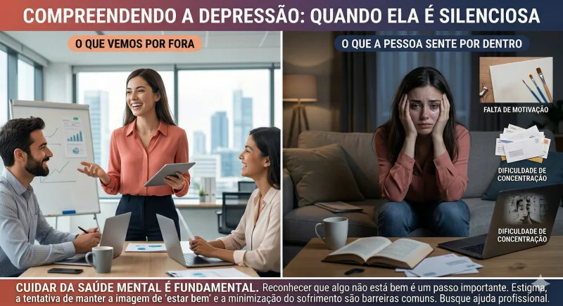 Imagem para o artigo: Não parece, mas é depressão: sinais silenciosos que merecem atenção
